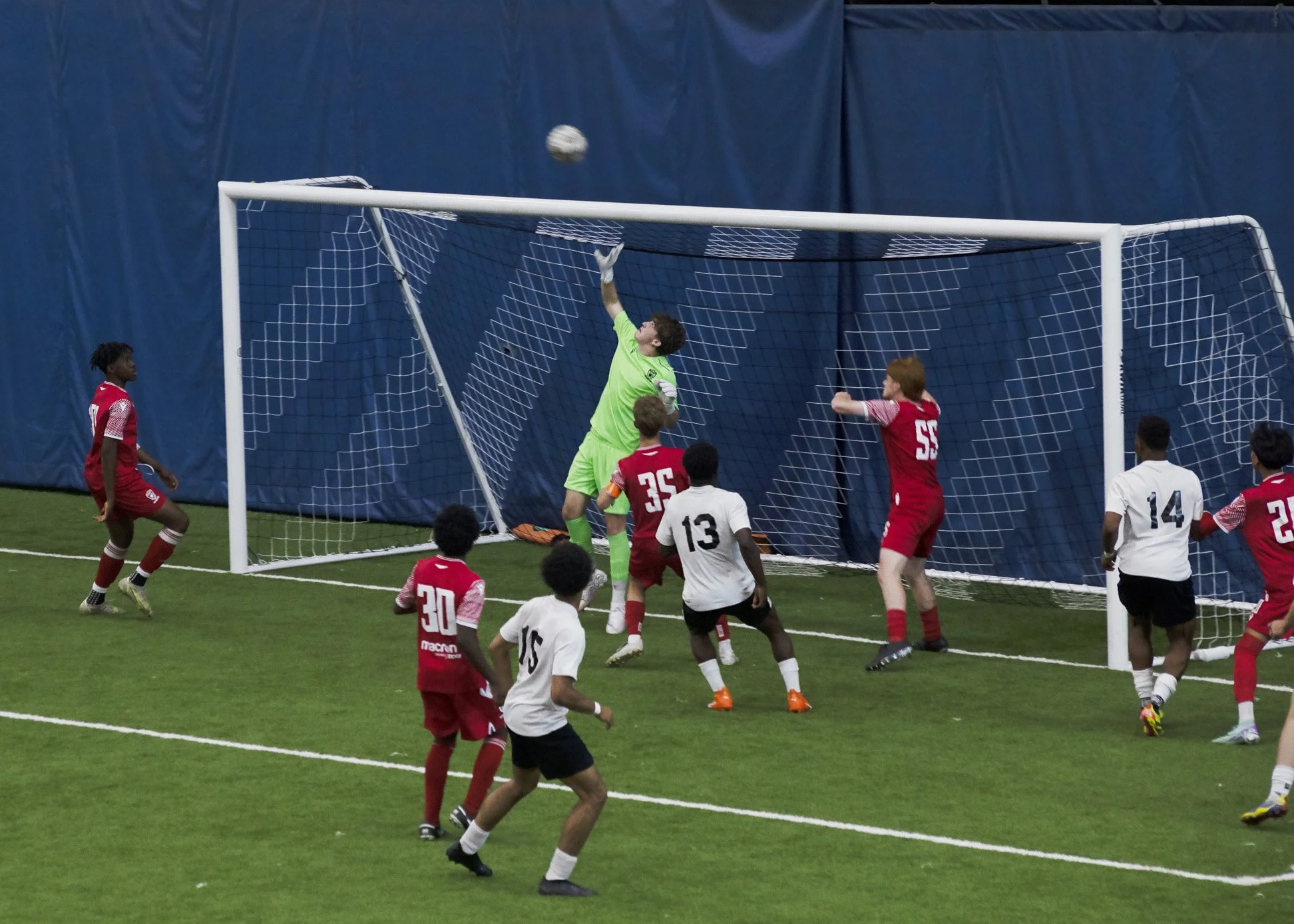 soccer game photograph of goal keeper