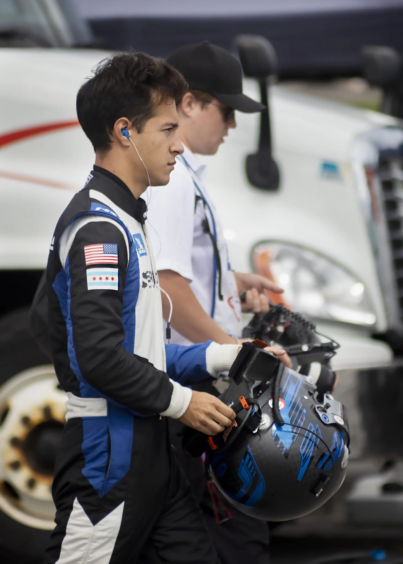 race car driver at Canadian tire motorsport track