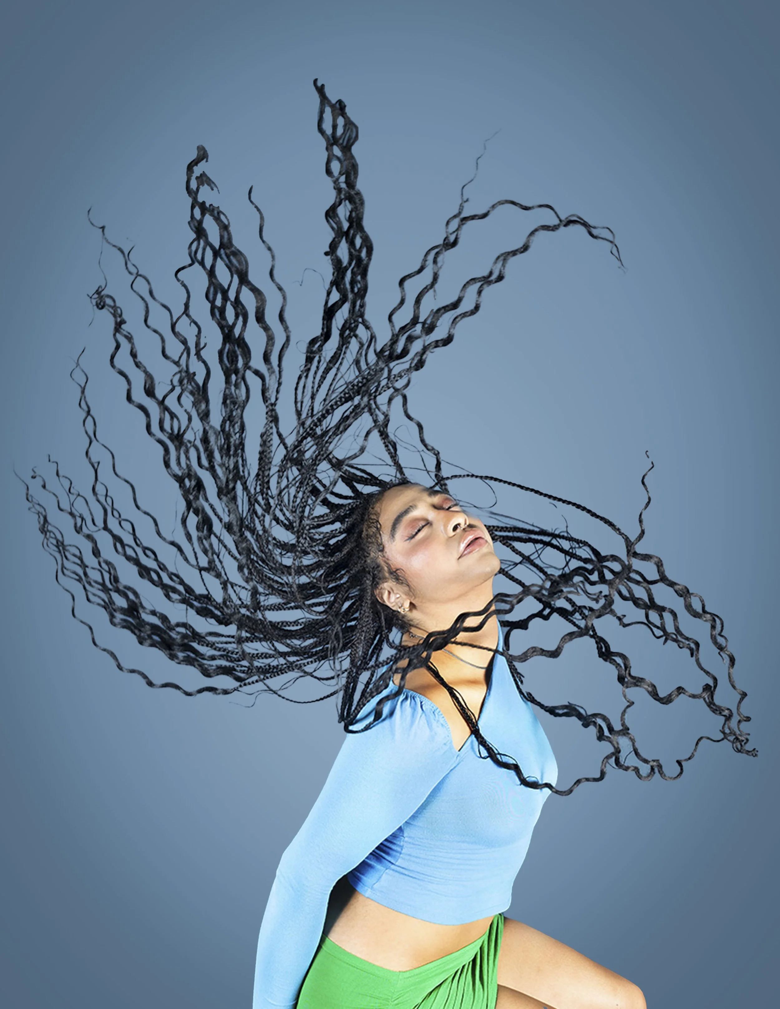 fashion/editorial hair flip photograph