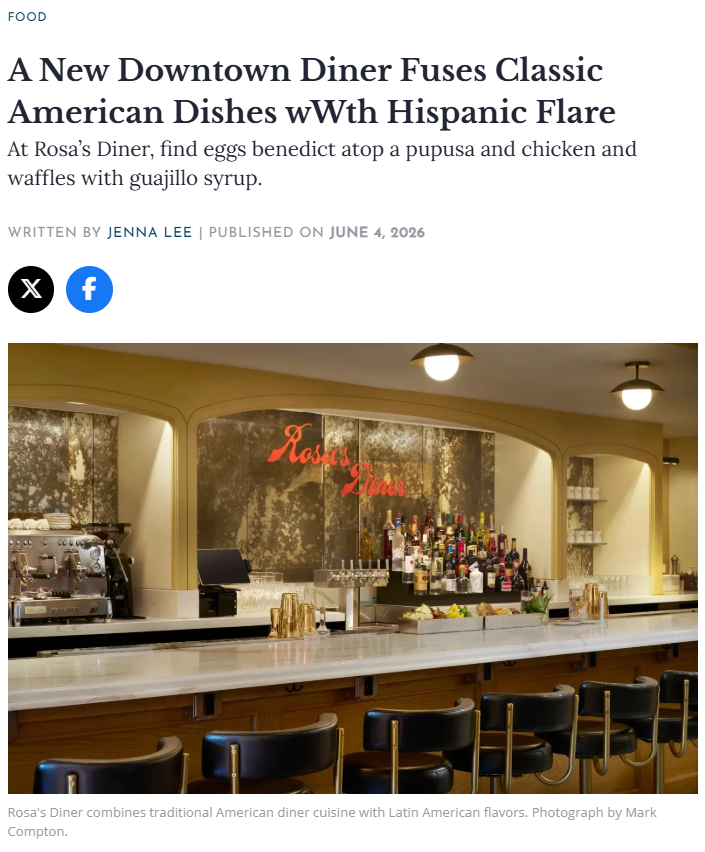 Washingtonian | A New Downtown Diner Fuses Classic American Dishes with Hispanic Flare