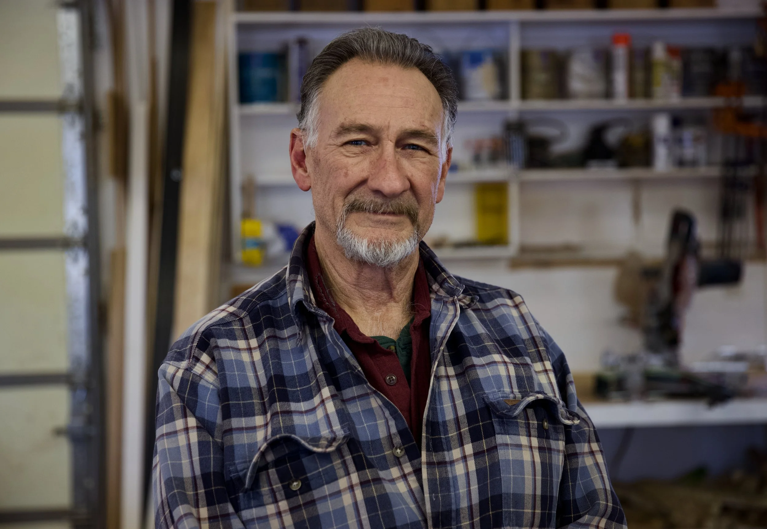 R.E. Arnold's Custom Construction — Bob Arnold portrait in his Adams County, PA workshop