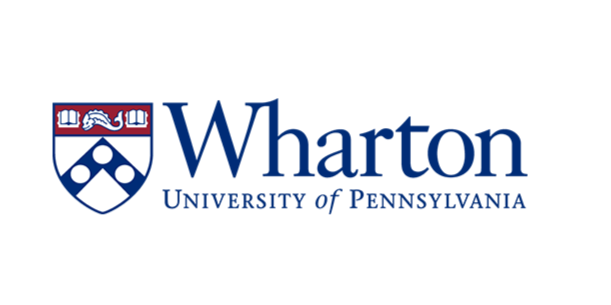 Wharton University of Pennsylvania logo with shield and text