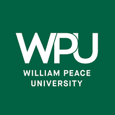 William Peace University logo with green background and white text