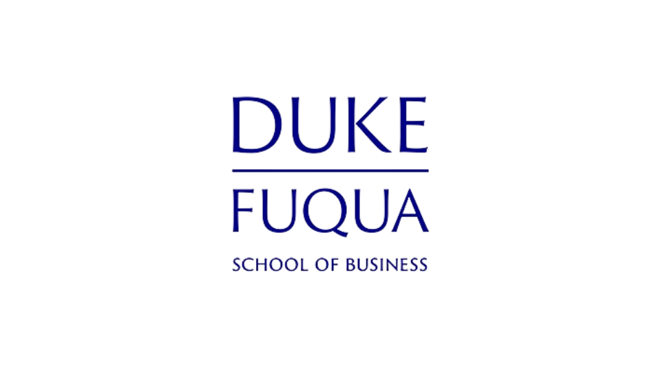 Text stating 'Duke Fuqua School of Business' in blue 