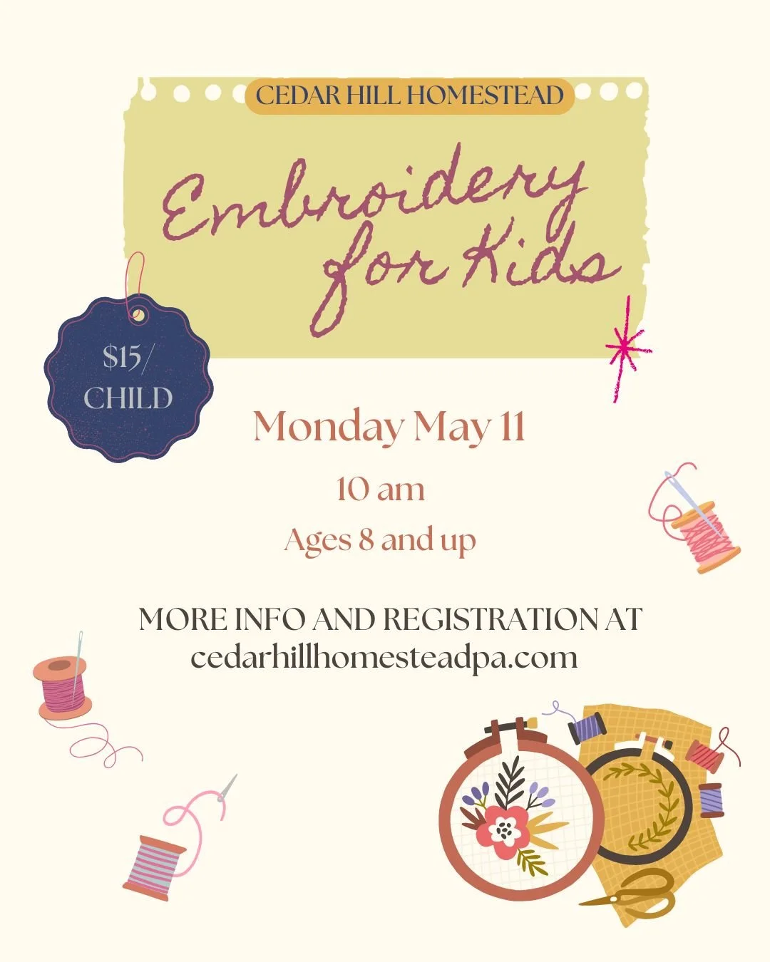 Embroidery for Kids (Homestead Homeschool)