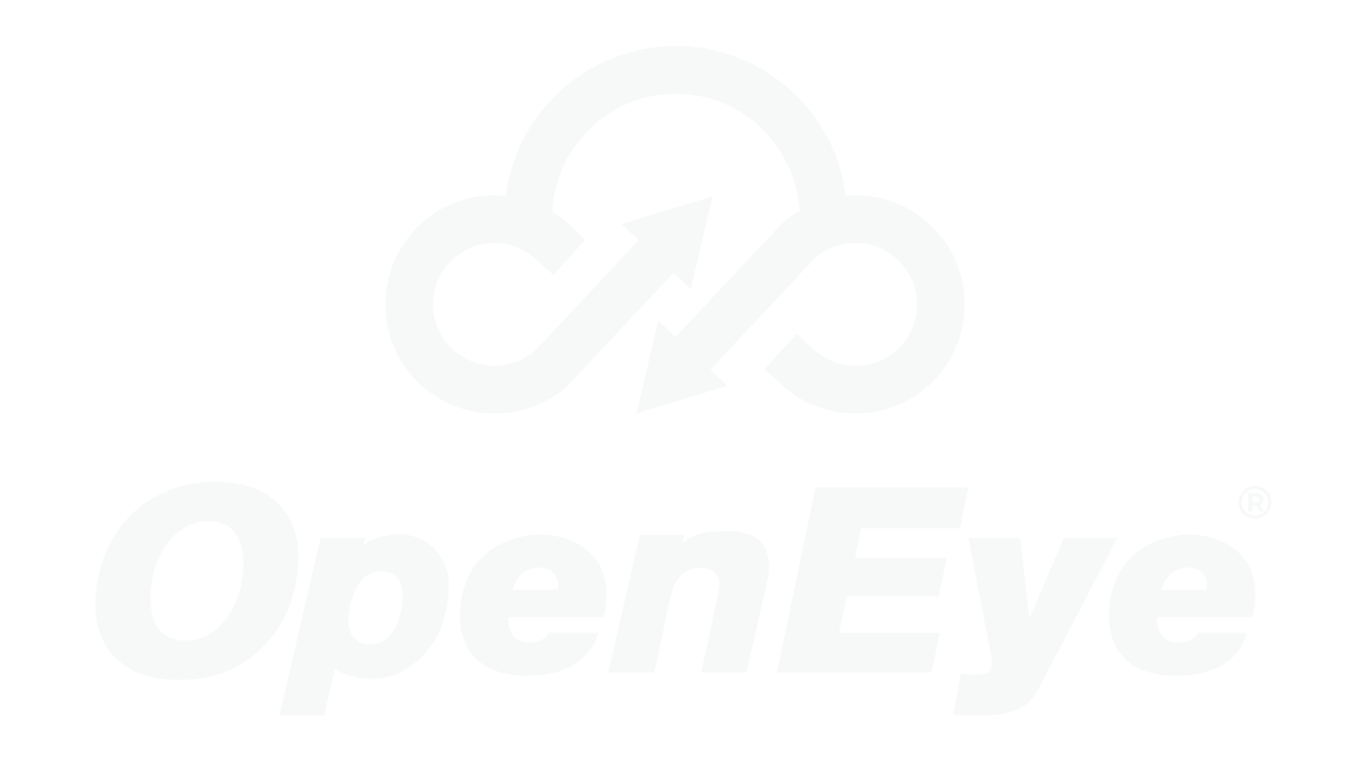 OpenEye logo featuring a cloud with interconnected arrows and the text 'OpenEye'