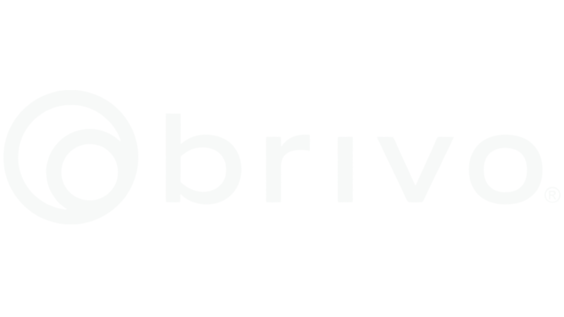 Black background with the white logo and text of the company 'brivo'