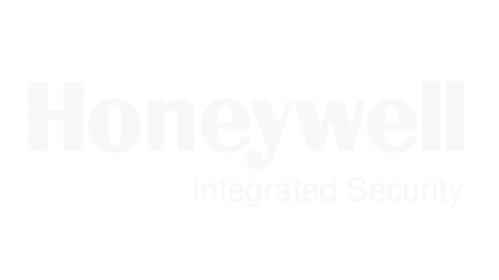 Honeywell logo with the words 'Integrated Security' beneath it, on a black background.