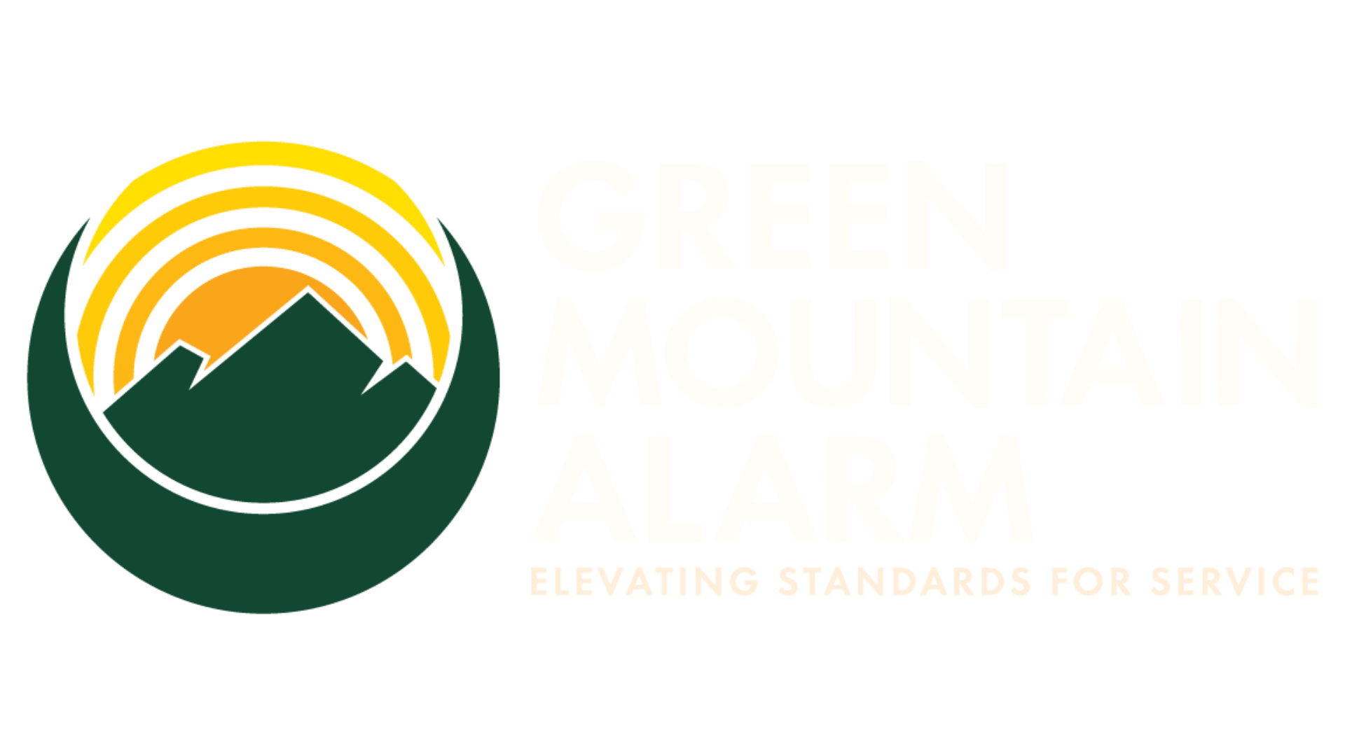 green mountain alarm white logo