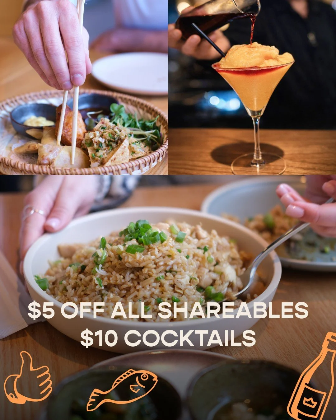 Your new favourite excuse to unwind 😌

🥟 $5 Shareables
🍸 $10 Cocktails

Perfect for after work hangs, date nights, or catching up with friends &mdash; all served with those cozy vibes you love 🥢🔥

📍 854 Denman St.
Tag who you&rsquo;re bringing 