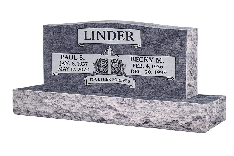 Gray Granite Headstone | Memorial Grave Marker