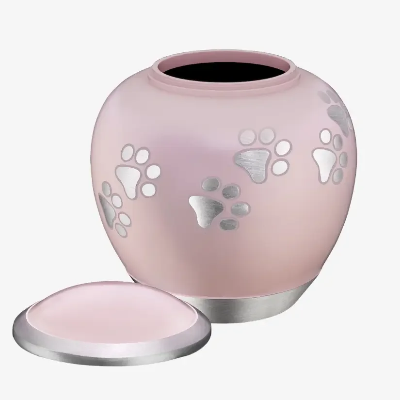 Pink LoveUrns Paw Print Urn