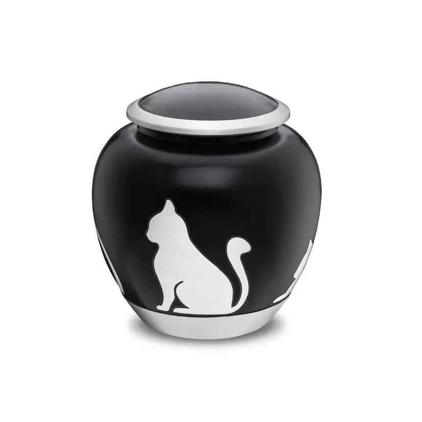 Midnight Black Cat Urn