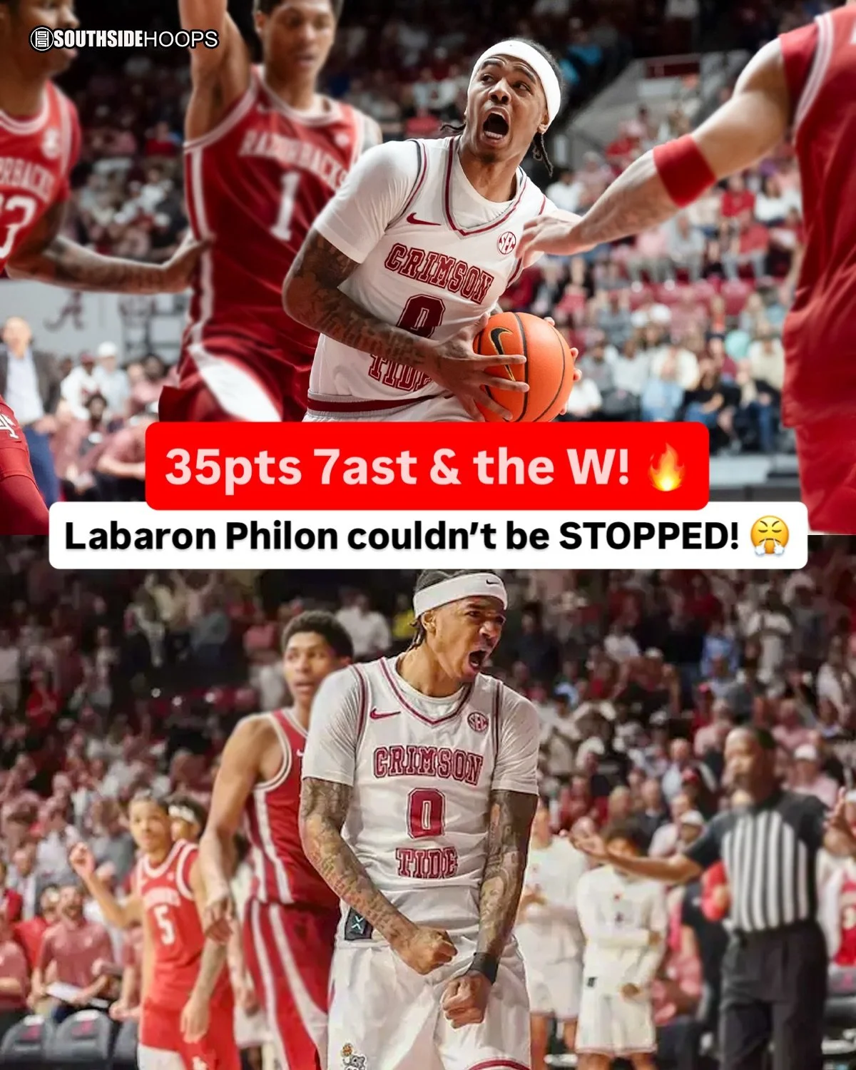 Labaron Philon sets his career high even HIGHER! He went off for 35 points and 7 assists to get the win in double overtime. 📈🔥
