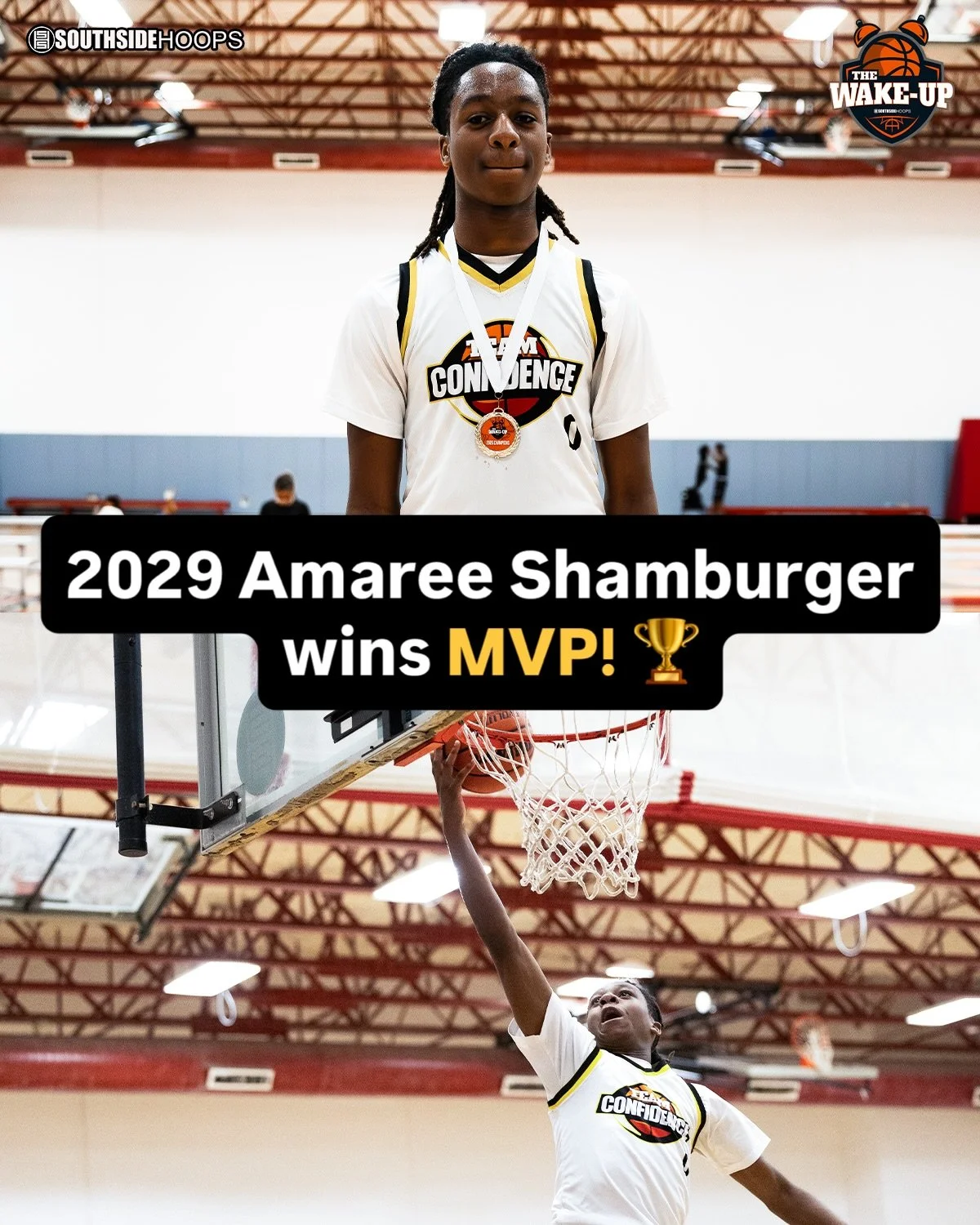 Freshman Amaree Shamburger impacts winning! He led his team to take home the championship &amp; MVP. 📈🏆