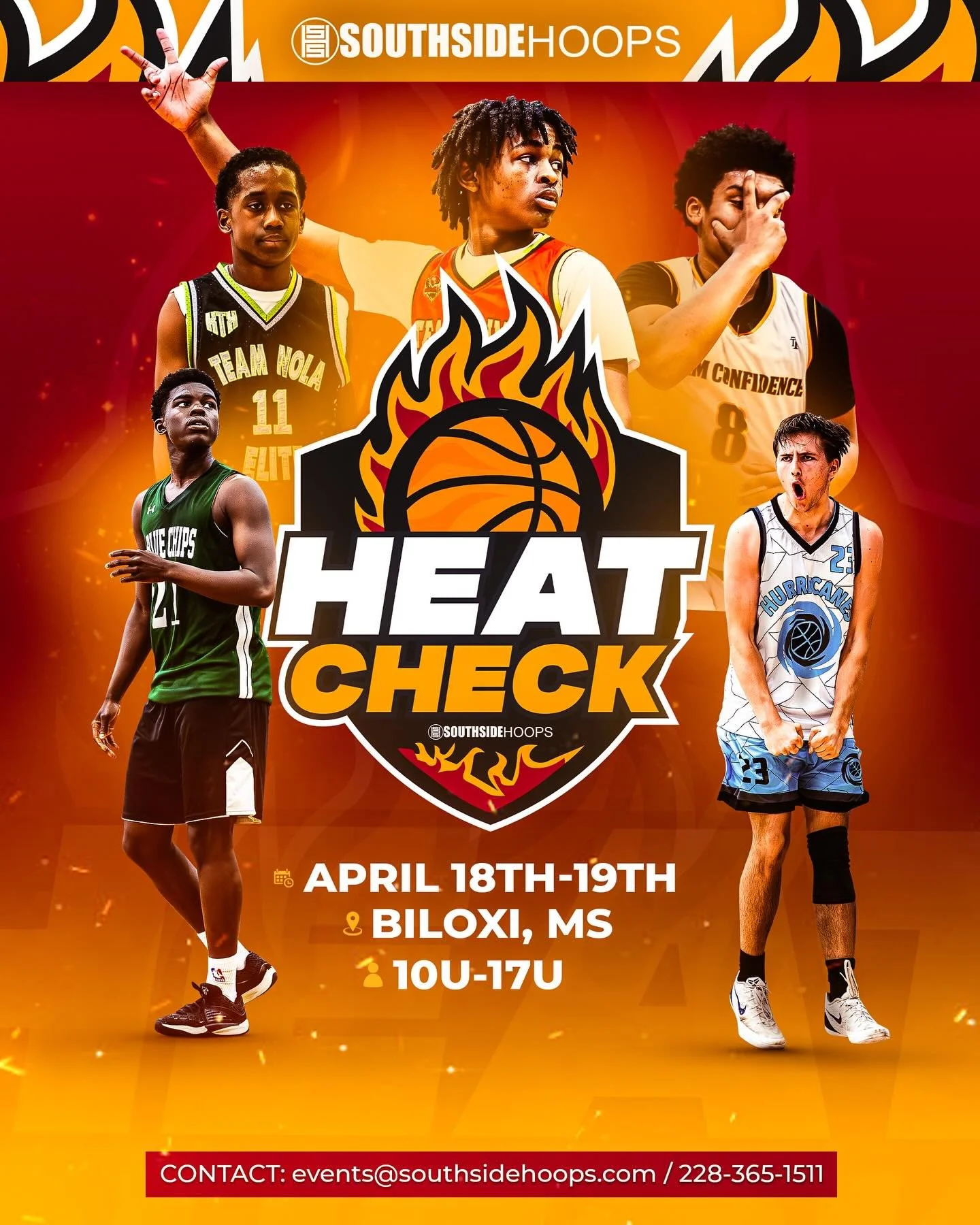 If you can&rsquo;t handle the HEAT, stay off the court! 🔥😤

HEAT CHECK
Biloxi, MS | April 18-19 | 10U-17U

Pull up and prove it!