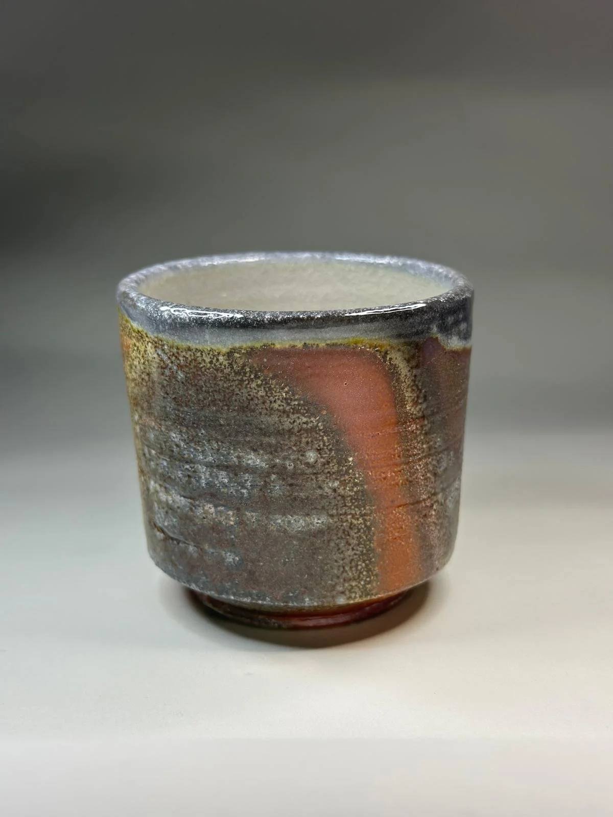 Soda Fired Tea Cup Red