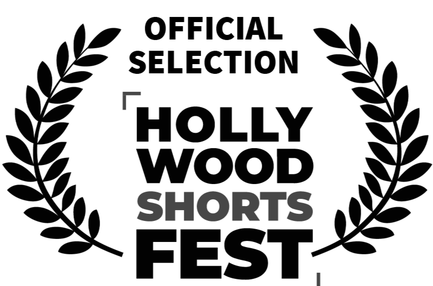 Logo for HollyWood Shorts Fest with laurel wreaths
