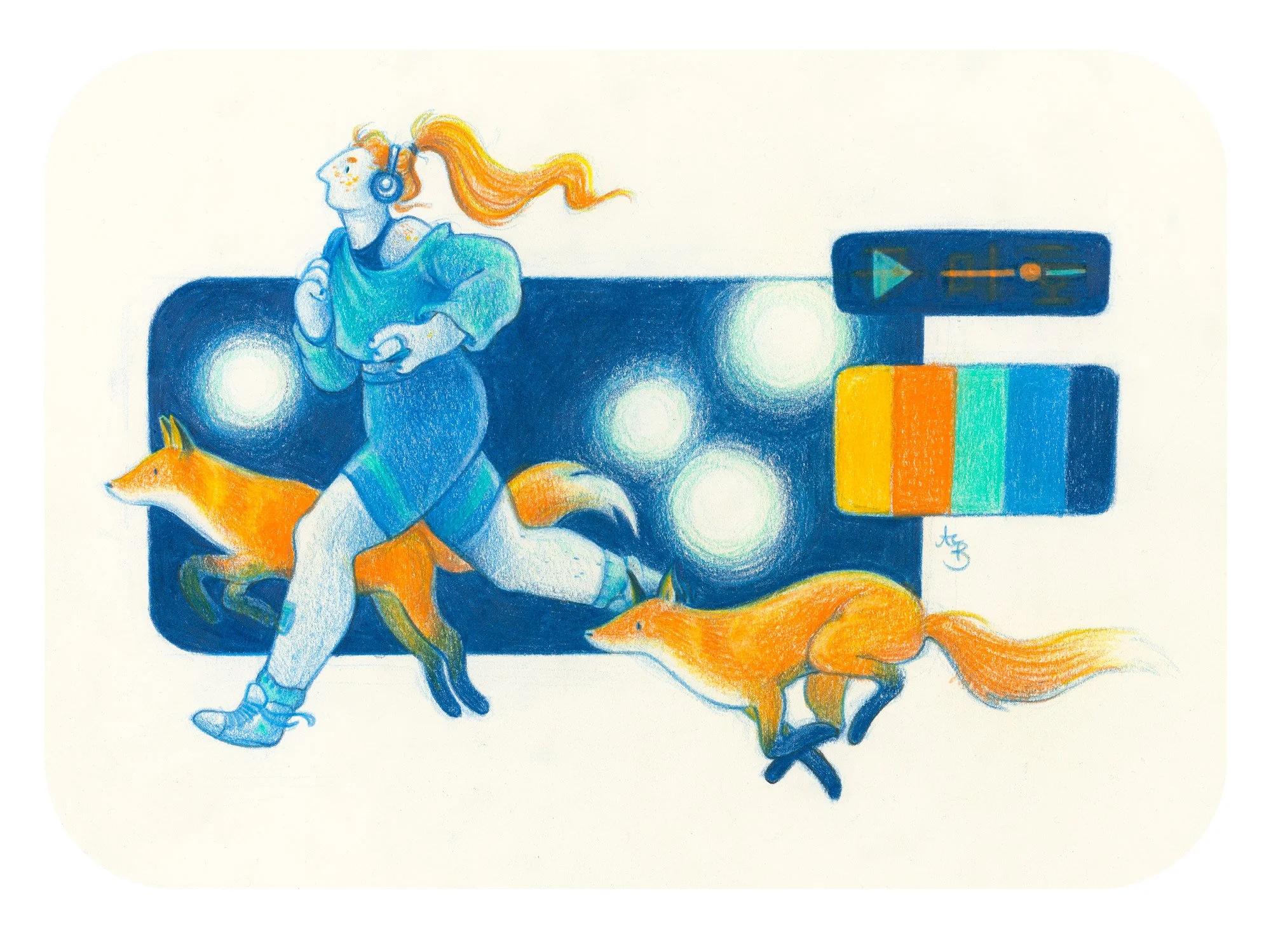 Running in the City at Night