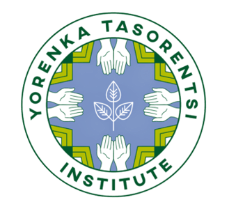 Logo of Yorrenka Tasorentsi Institute featuring six hands around a plant in a circle.