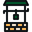 Close-up of an ATM machine with a green screen and a card slot