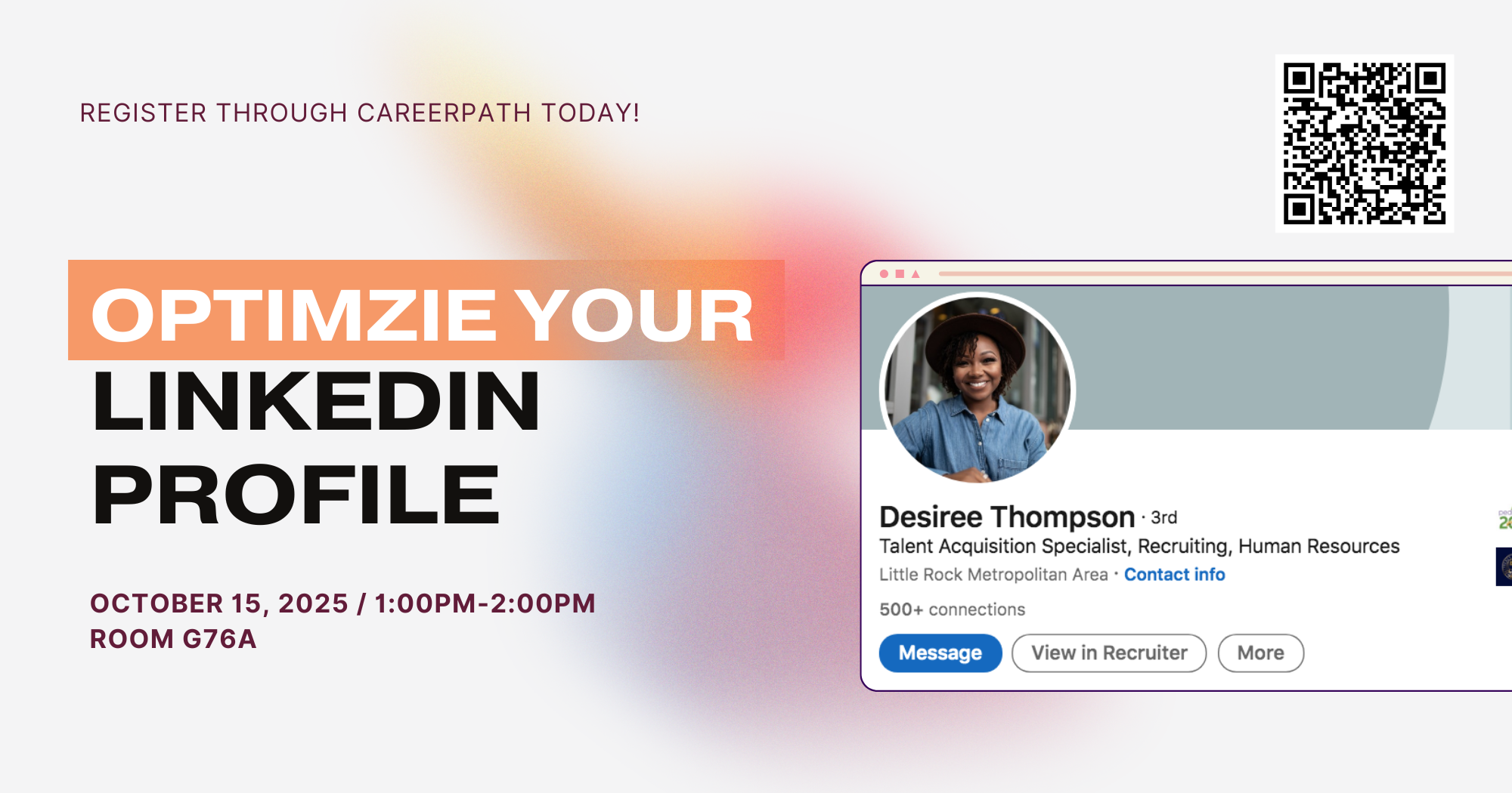 Optimize Your LinkedIn Profile poster