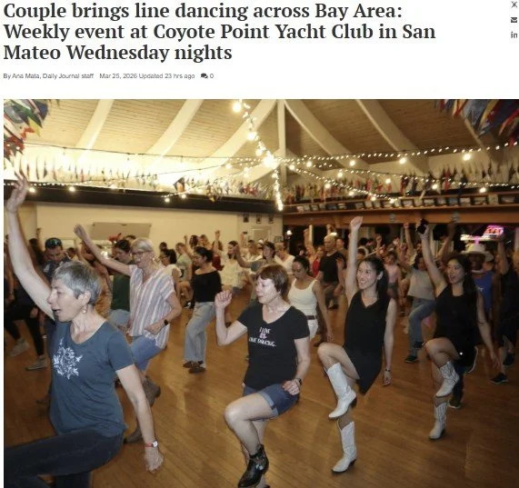 DJ Shivers &amp; Line Dancing Lisa Featured in San Mateo Daily Journal