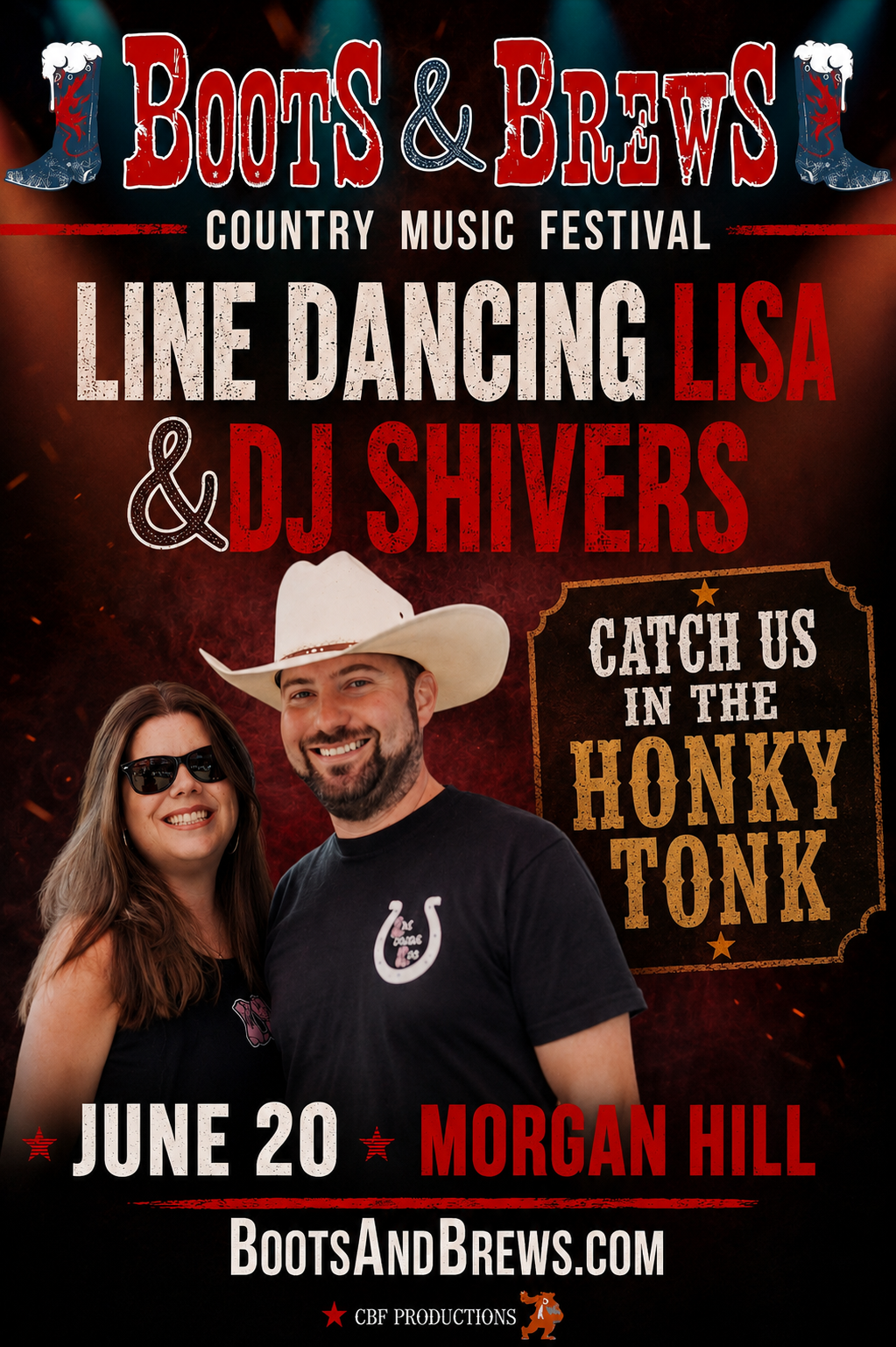 Boots &amp; Brews Morgan Hill 2026 Featuring DJ Shivers &amp; Line Dancing Lisa in the Honky Tonk Tent