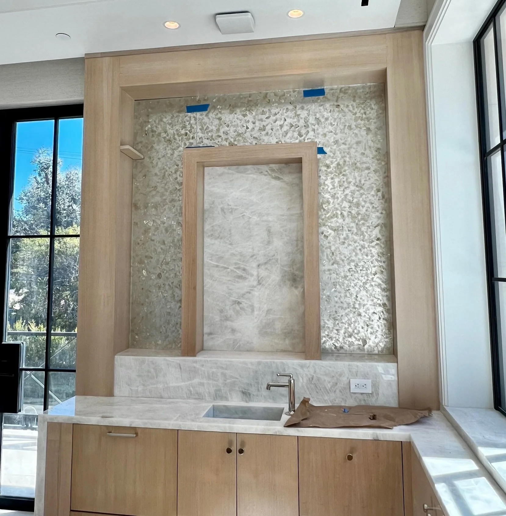 Golden Mica Inset Feature Wall