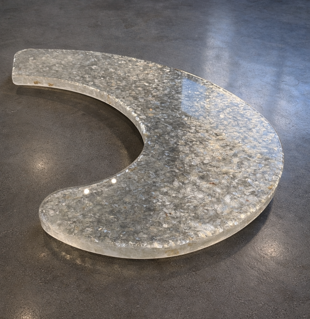 Golden Mica Curved Bar Top