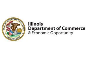 Illinois Department of Commerce and Economic Opportunity logo with the state seal of Illinois