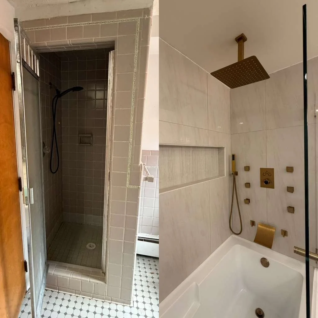 upstairs shower bf and after.jpeg