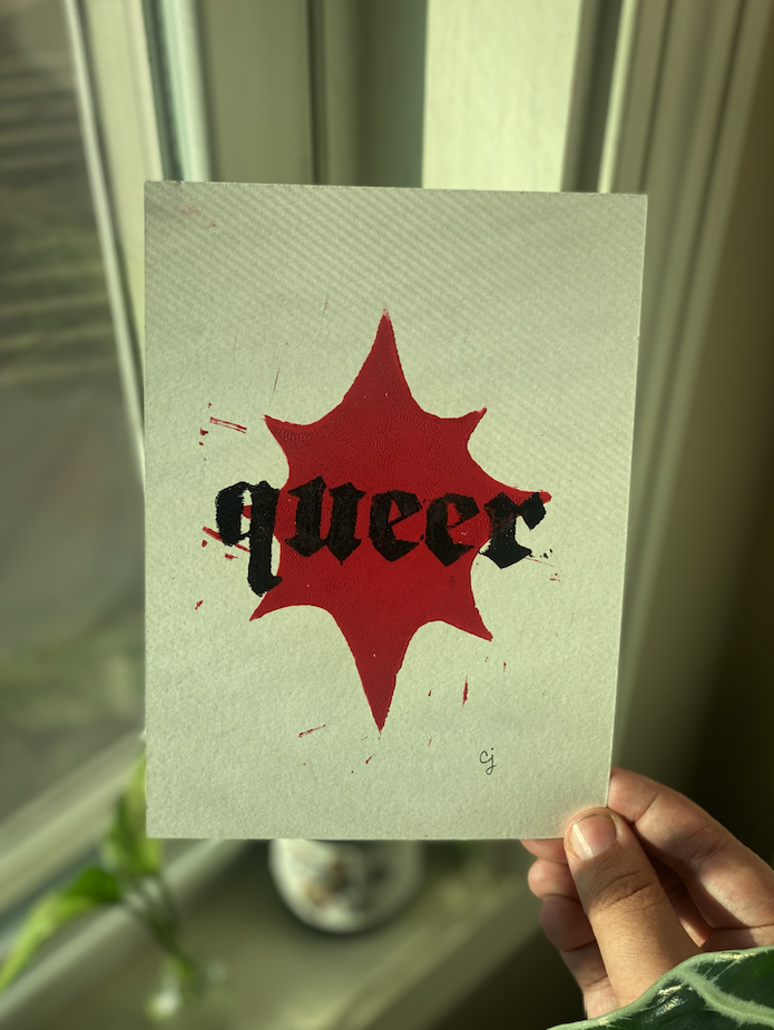 Queer Hand Printed Print