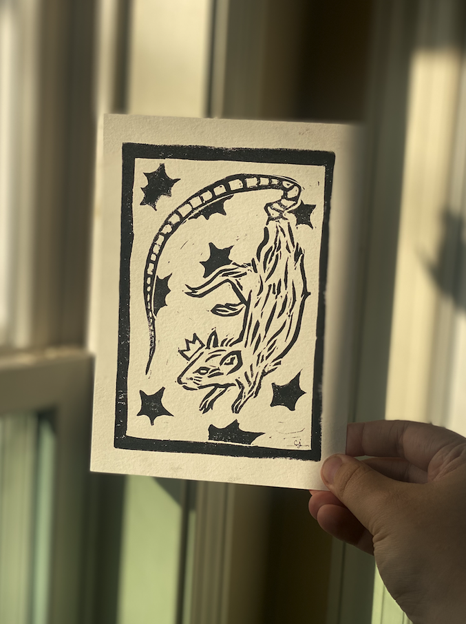 Rat King Hand Printed Print