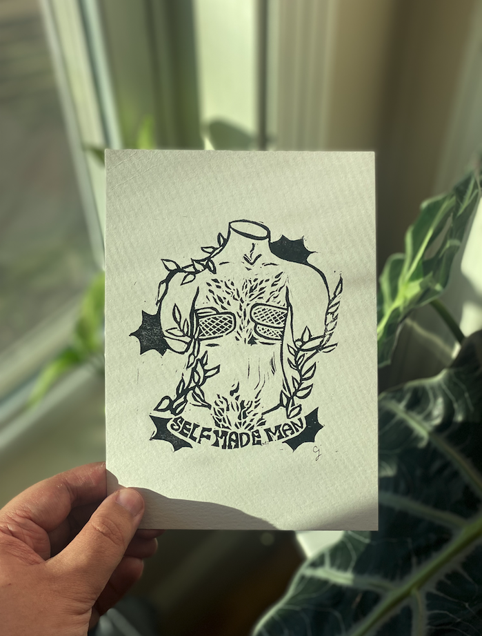 Self Made Man Hand Printed Print