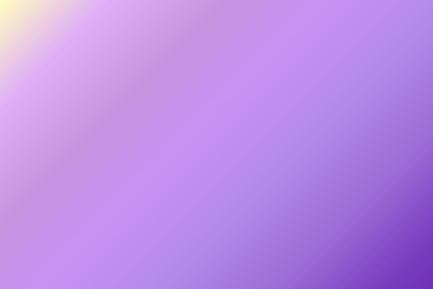 A gradient background with shades of purple and hints of pastel yellow at the top left corner.