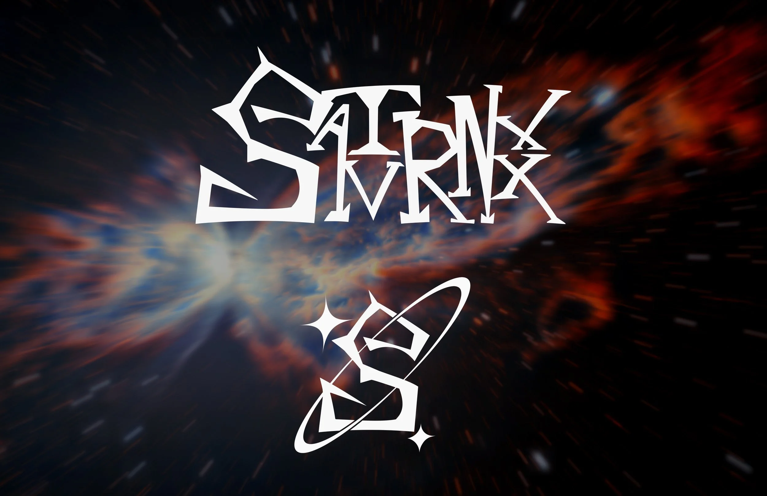 Stylized text reading "SATVRNXX" and a cosmic monogram of the letter 'S' against a space-themed background with stars and nebulae.