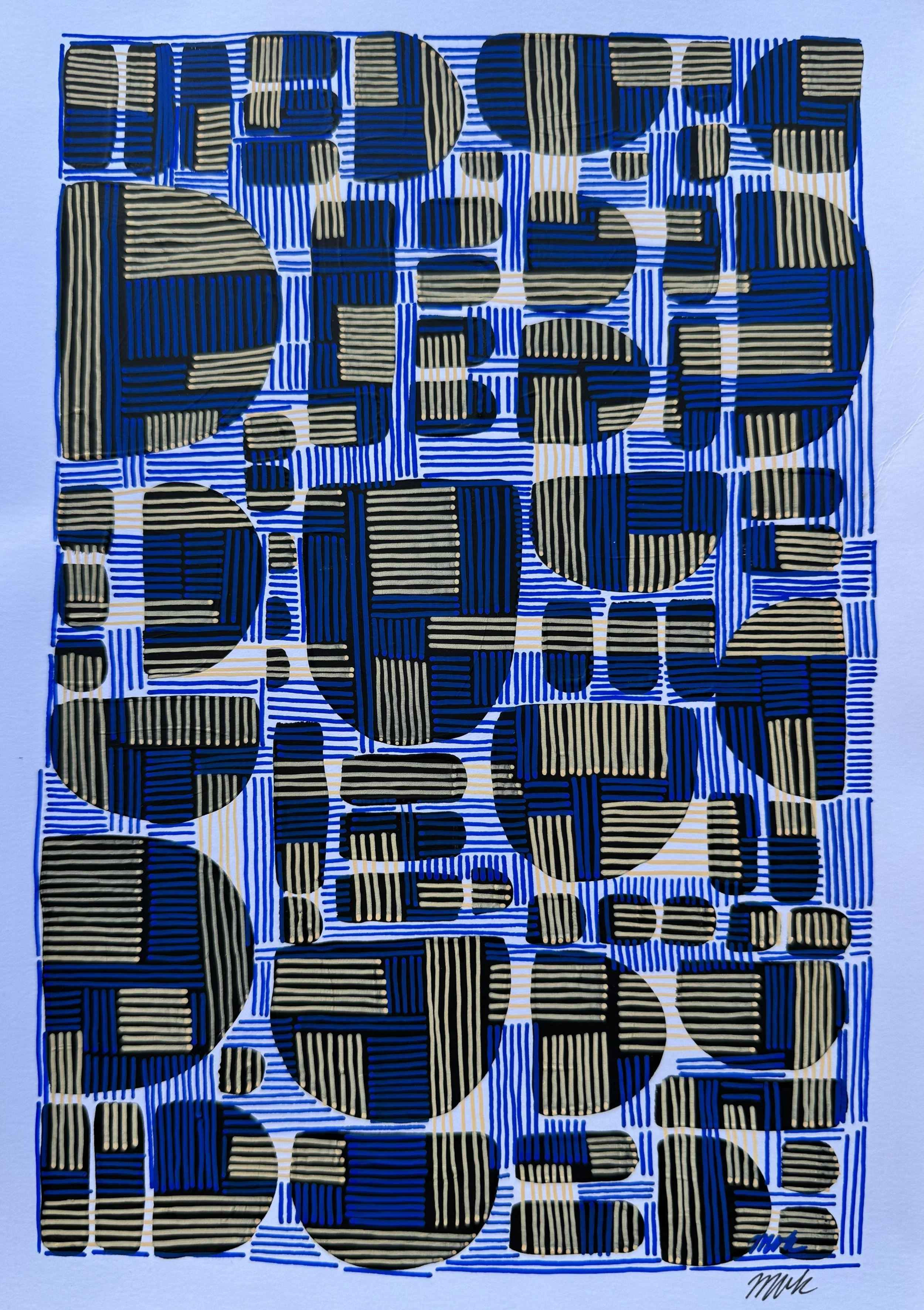 Mixed Media Study No. 04 — 2024 — Ink & acrylic on paper