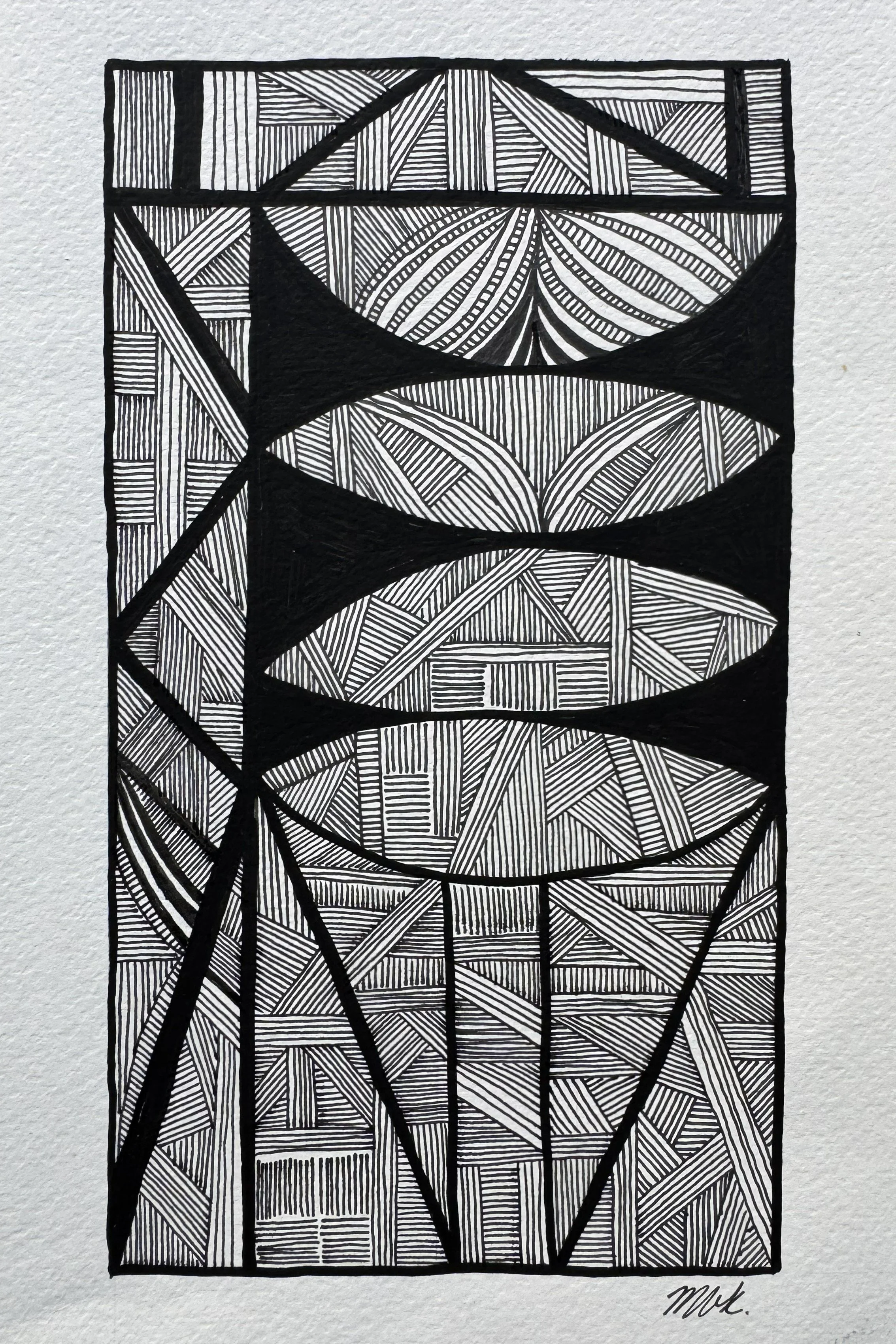 Line Study No. 01 — 2024 — Ink on paper