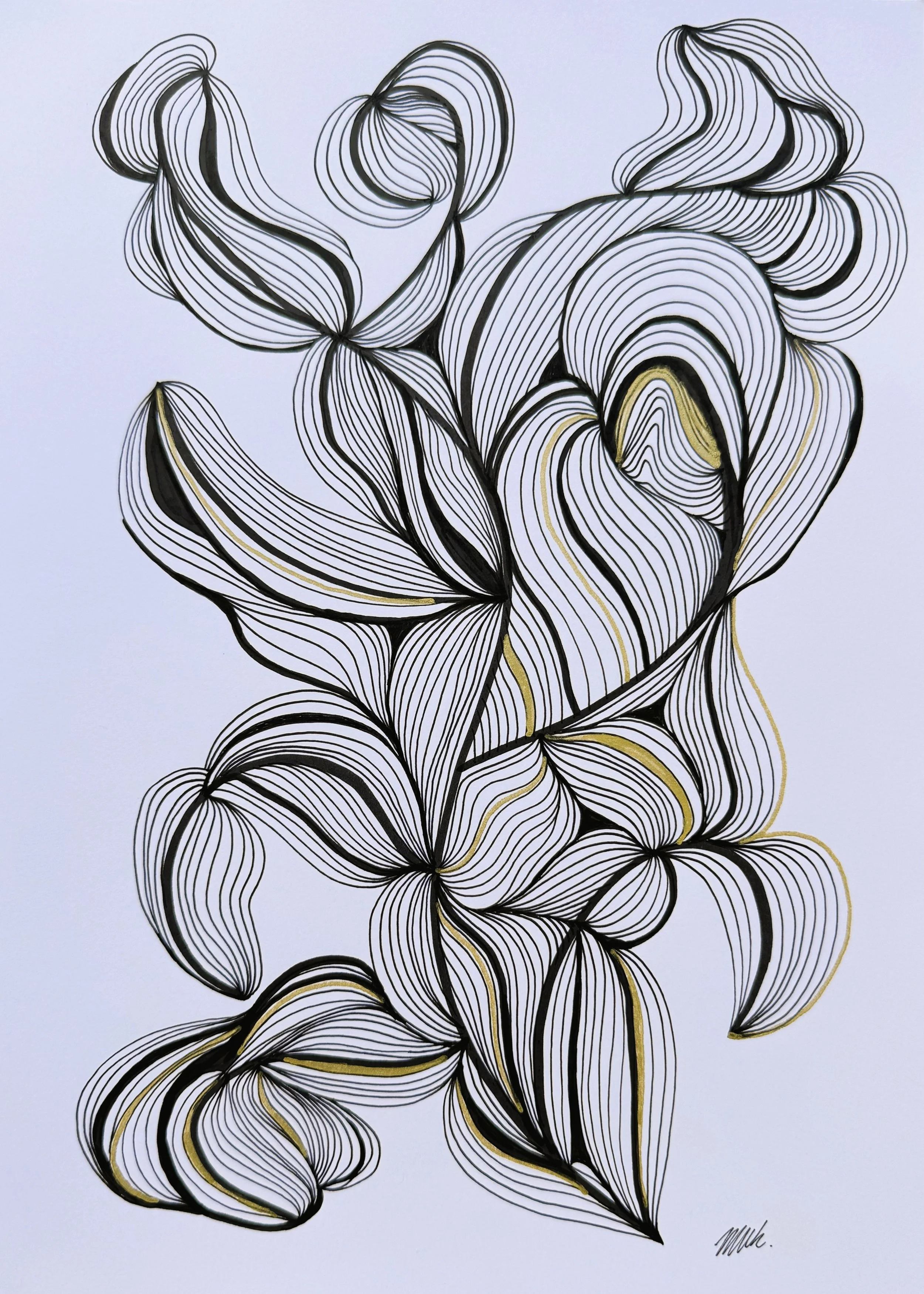 Line Study No. 21 — 2025 — Ink on paper