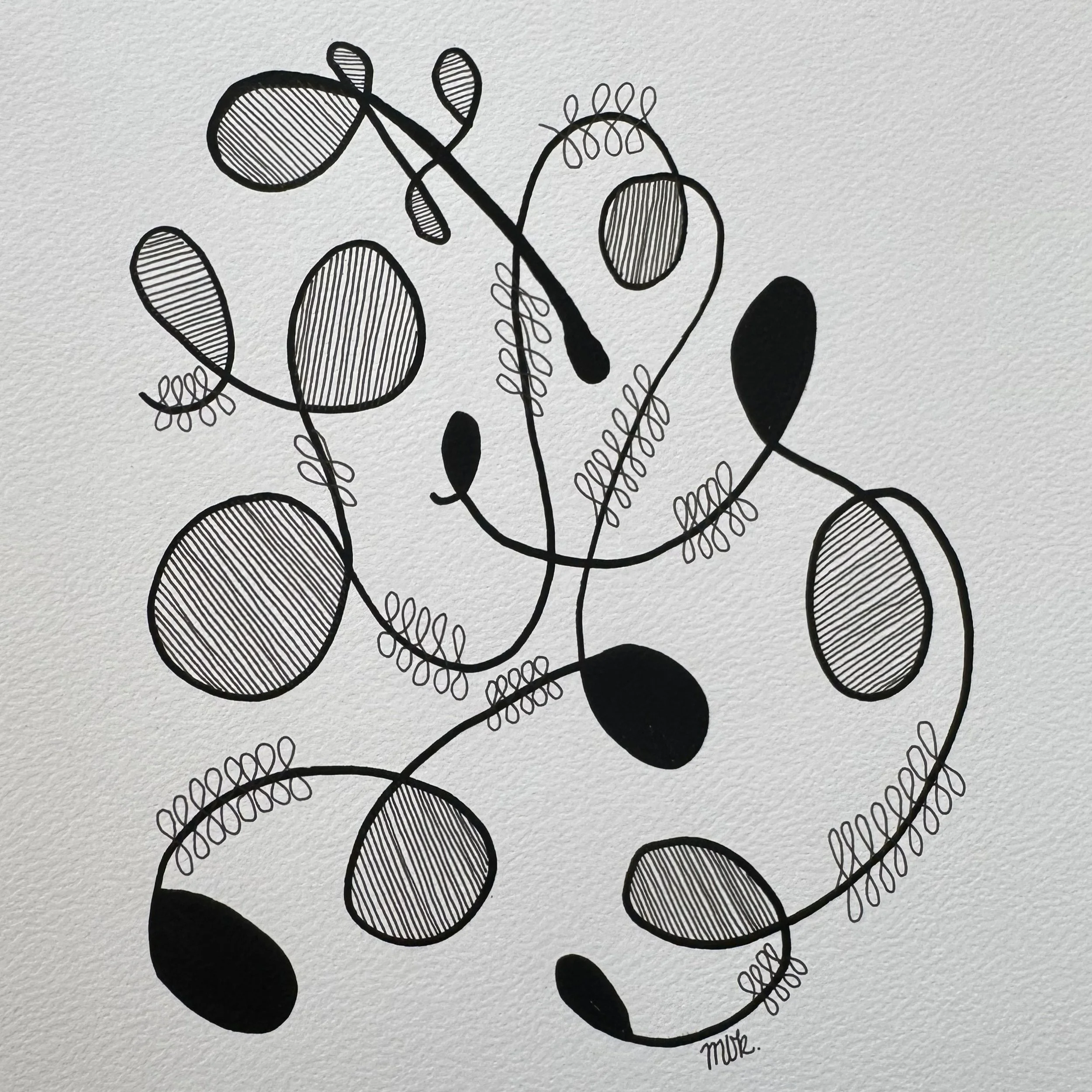 Line Study No. 34 — 2026 — Ink on paper