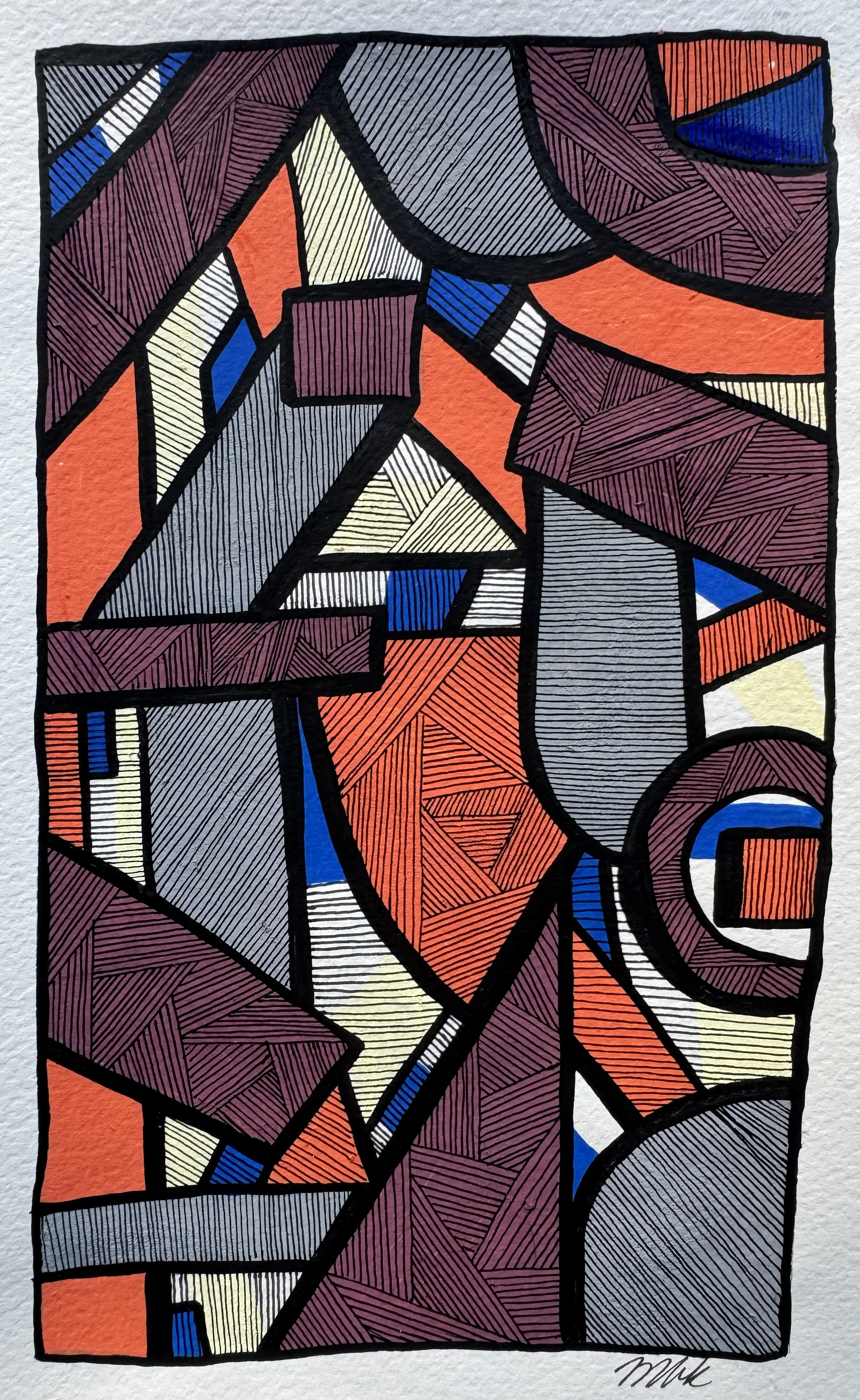 Mixed Media Study No. 18 — 2026 — Ink & acrylic on paper