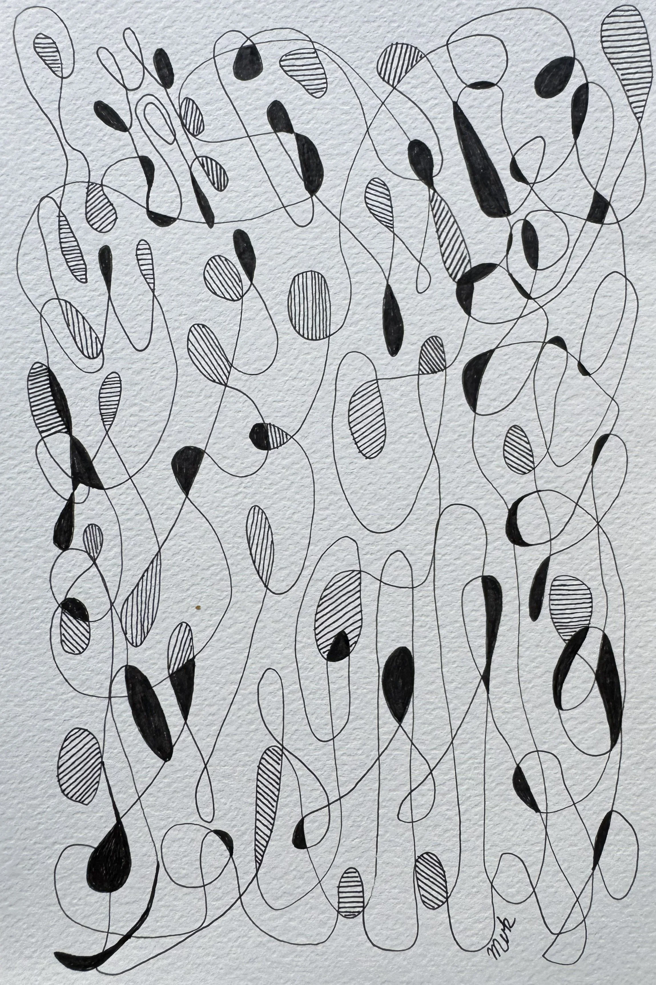 Line Study No. 20 — 2025 — Ink on paper