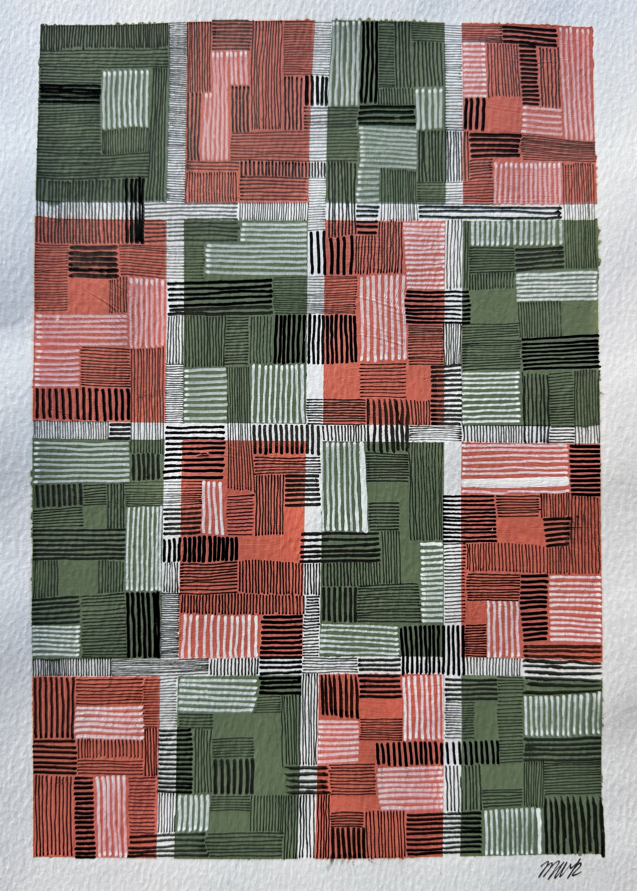 Mixed Media Study No. 02 — 2024 — Ink & acrylic on paper