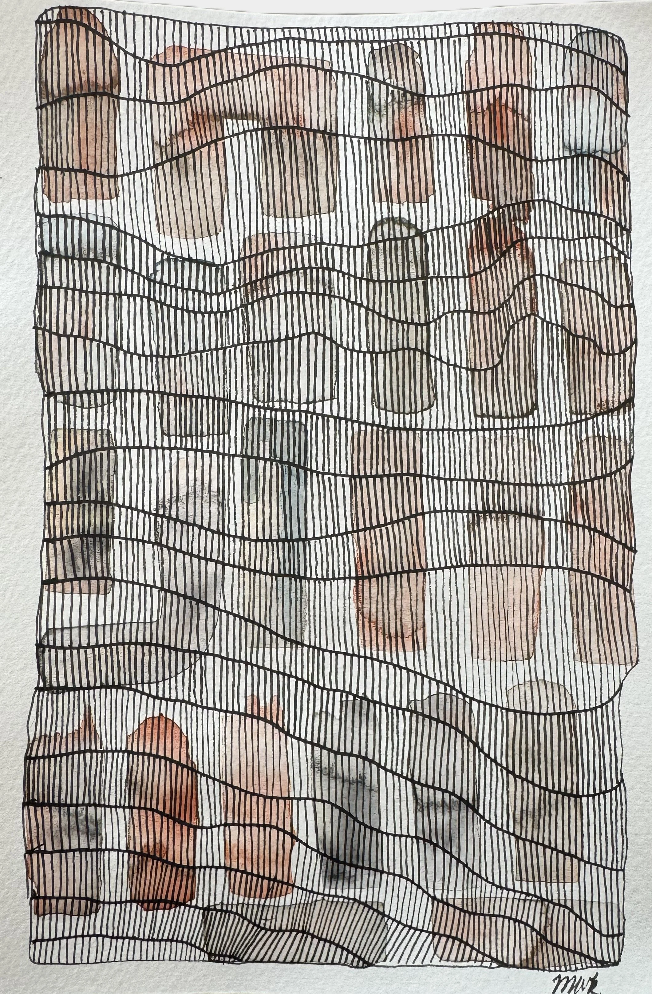 Wash Study No. 08 — 2026 — Ink & watercolour on paper