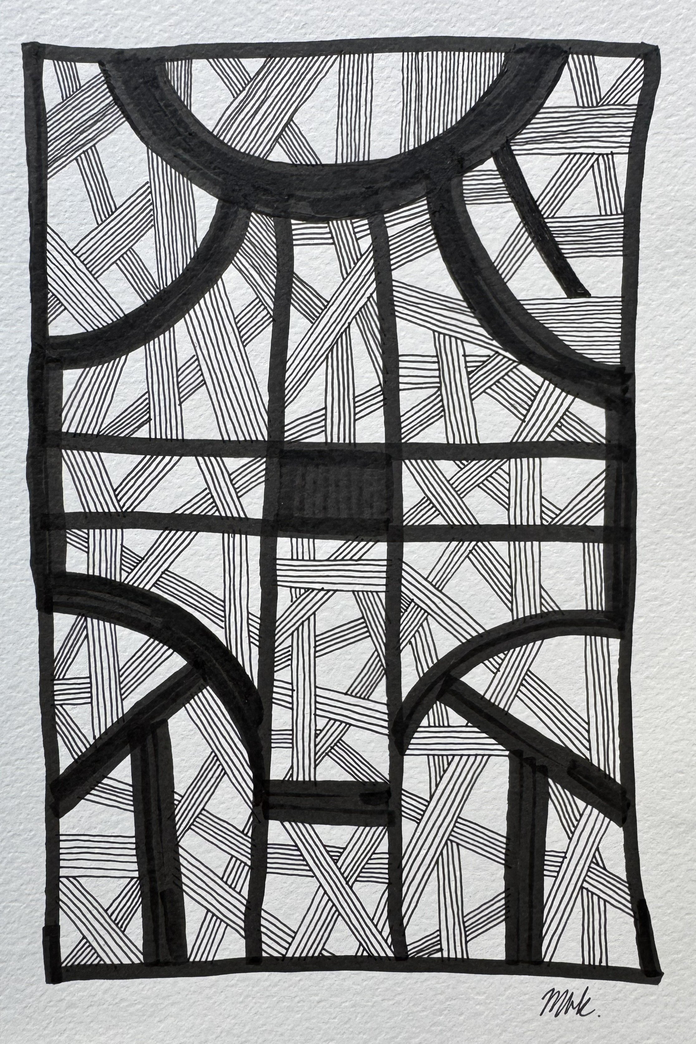 Line Study No. 18 — 2025 — Ink on paper