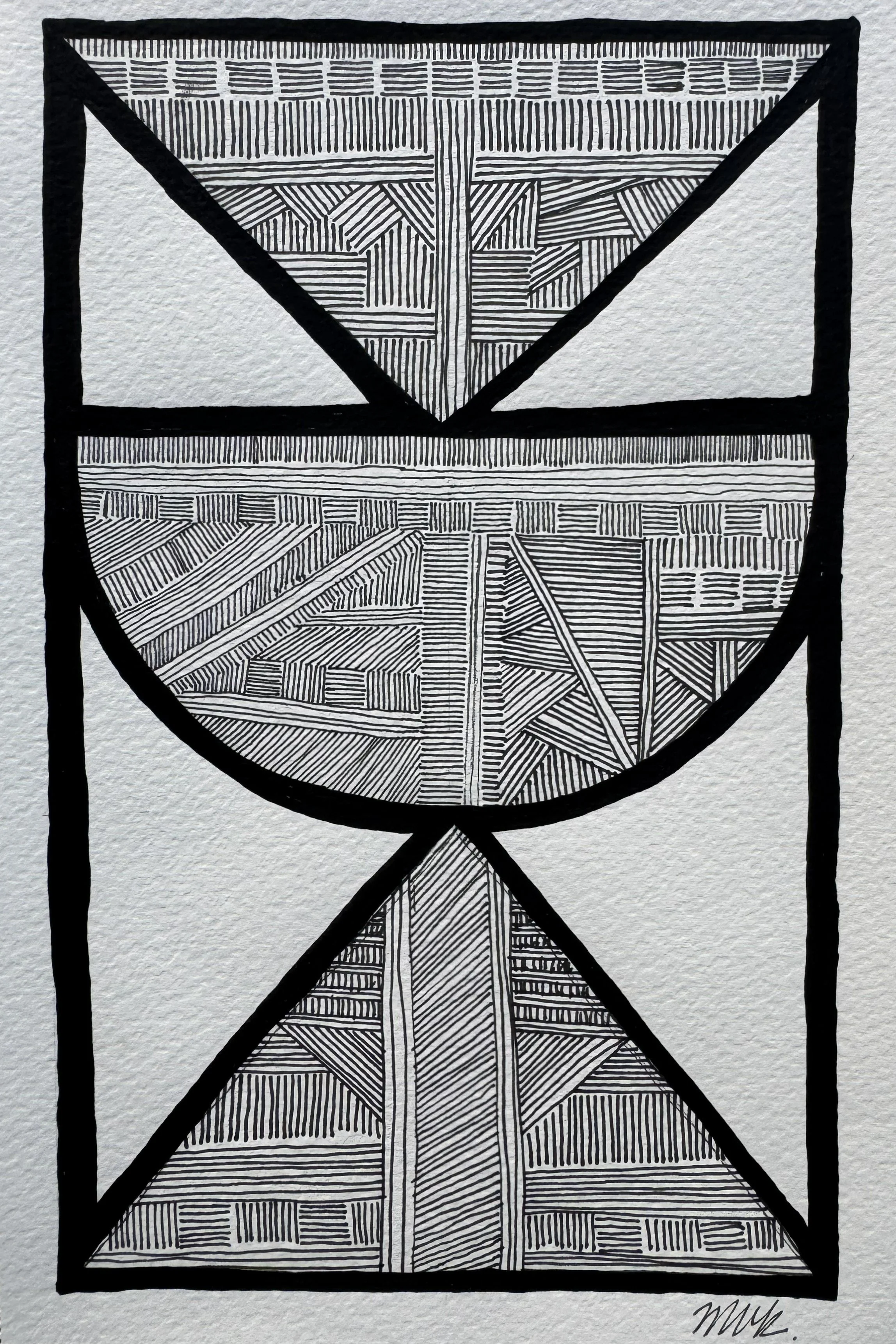 Line Study No. 19 — 2025 — Ink on paper