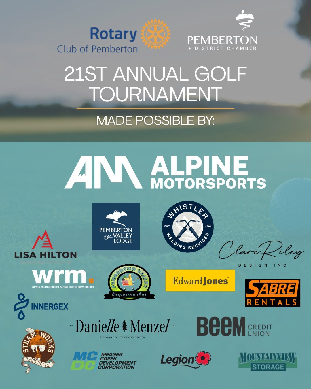 This tournament would not be possible without the support from all of these awesome businesses. Thank you for supporting our organizations and making what we do possible. 

We can't wait to see you all out on the course on June 18th!!