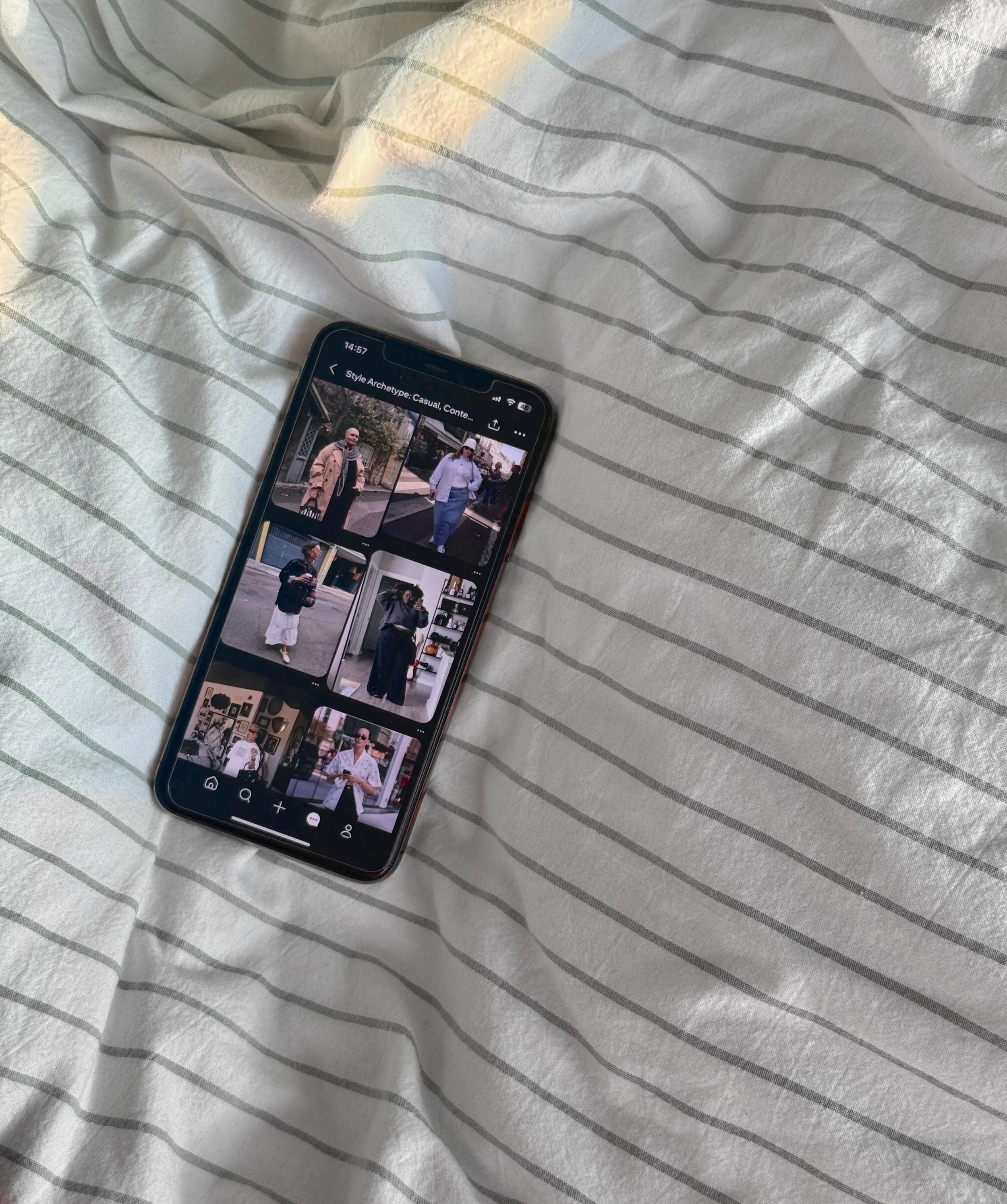 A streamlined, minimalist and organized capsule wardrobe with neutral colours.