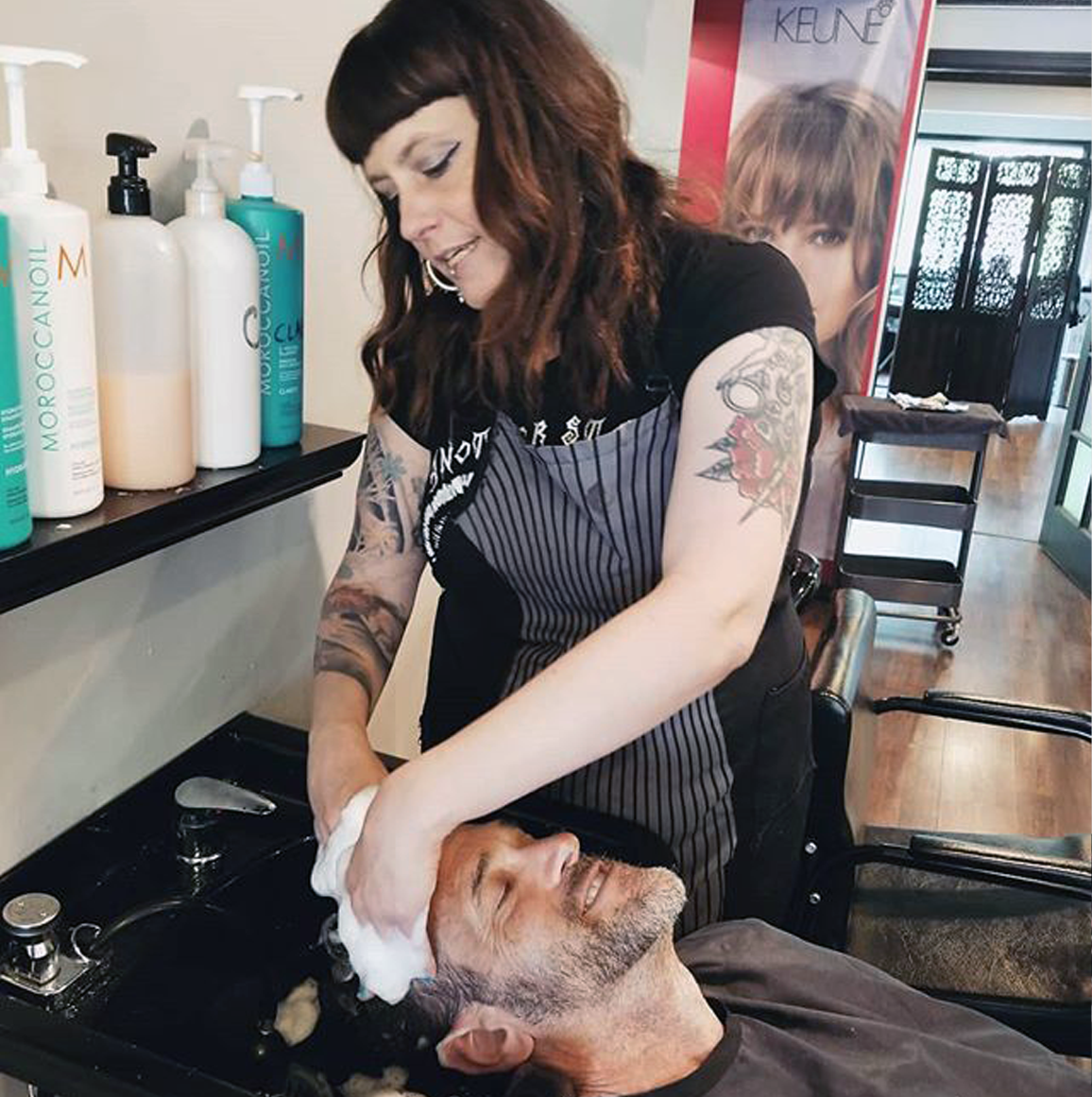 Relaxing Shampoo and Scalp Treatment at Red Chair Salon